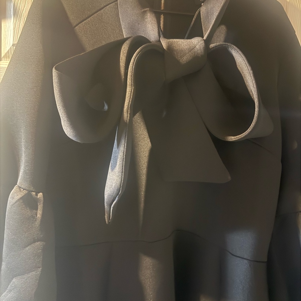 Black Bow Tie Neck Dress 3XL